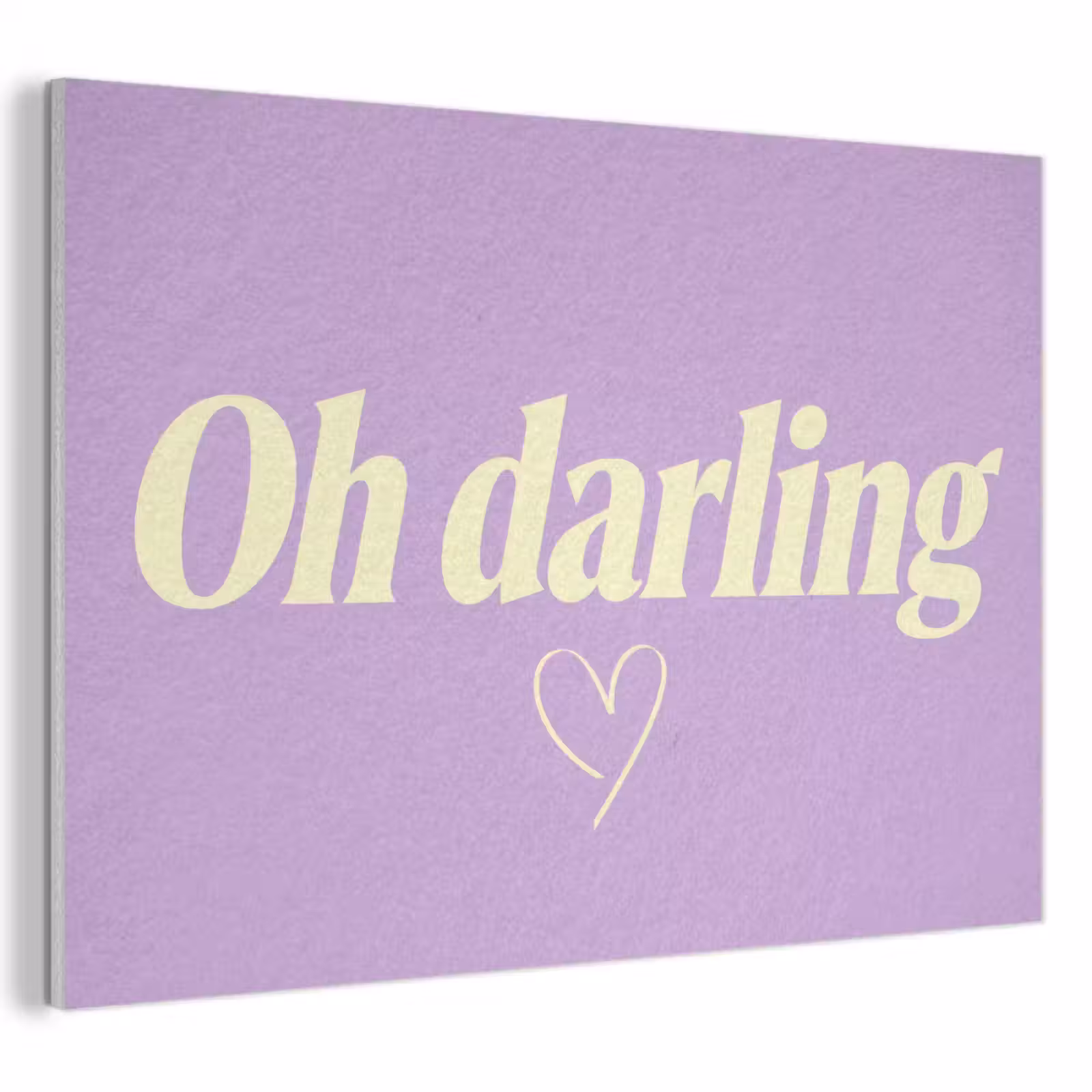 Akoestisch schilderij - Oh darling - Hart - Paars — 1