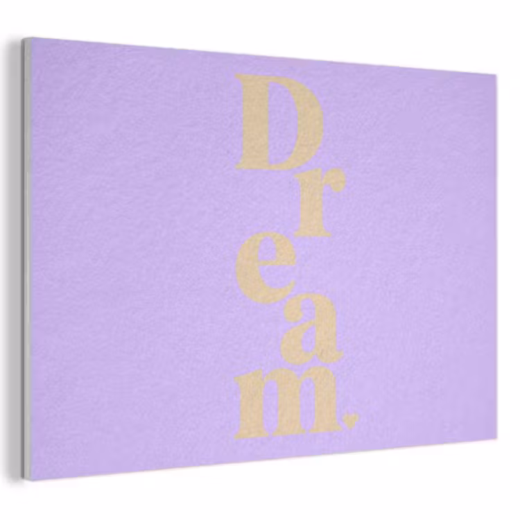 Akoestisch schilderij - Dream - Paars - Typografisch — 1