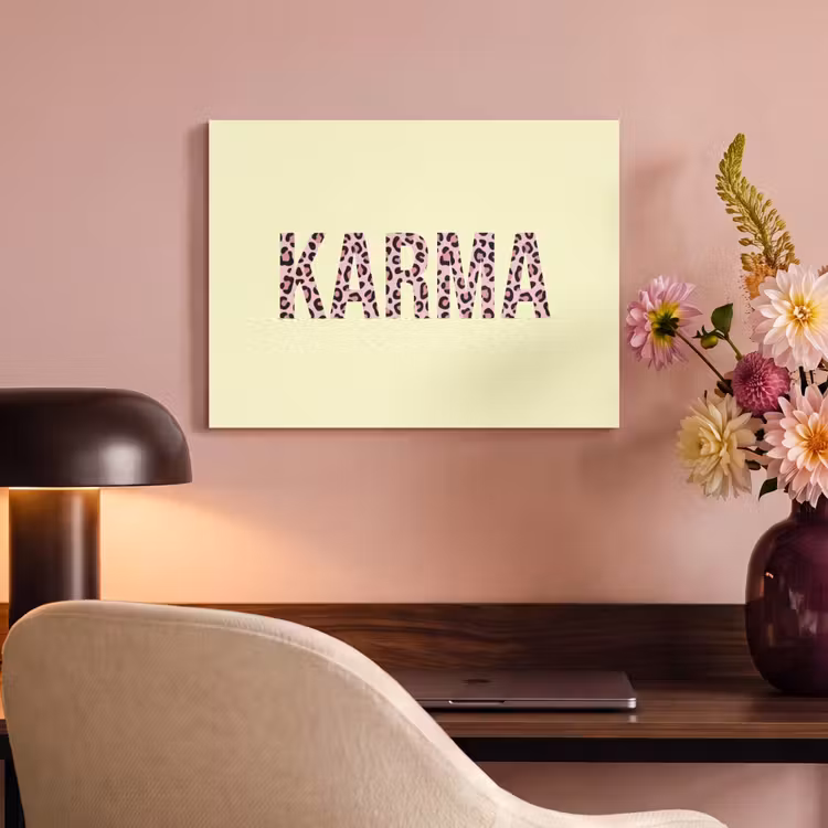 Akoestisch schilderij - Karma - Luipaardprint - Geel — 4