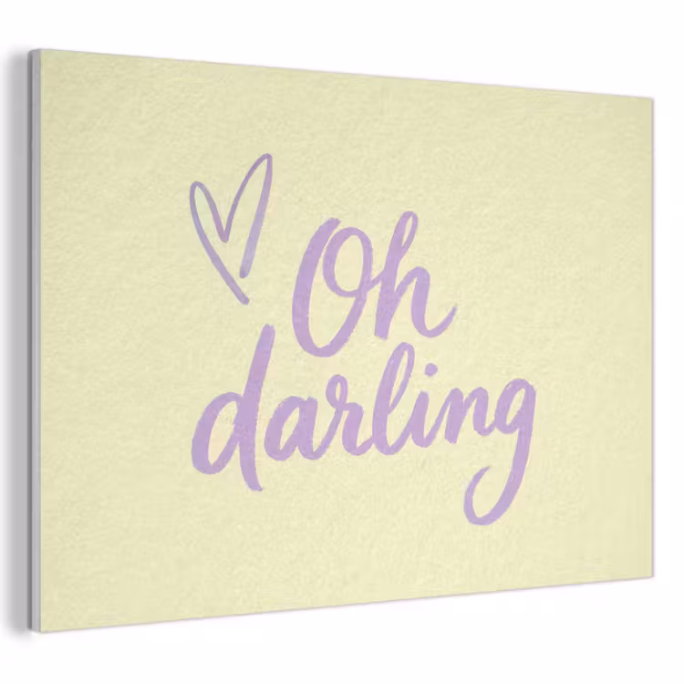 Akoestisch schilderij - Oh darling - Geel - Hart — 1