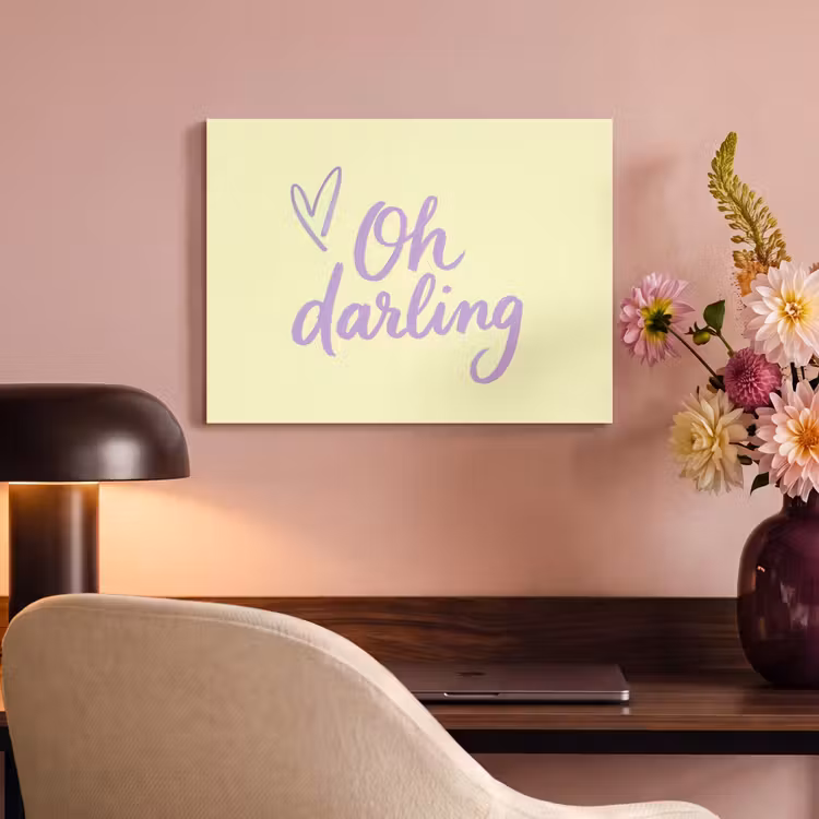 Akoestisch schilderij - Oh darling - Geel - Hart — 4
