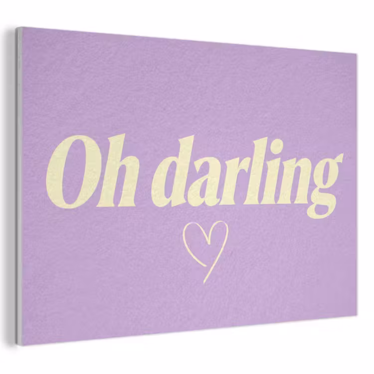 Akoestisch schilderij - Oh darling - Hart - Paars — 1