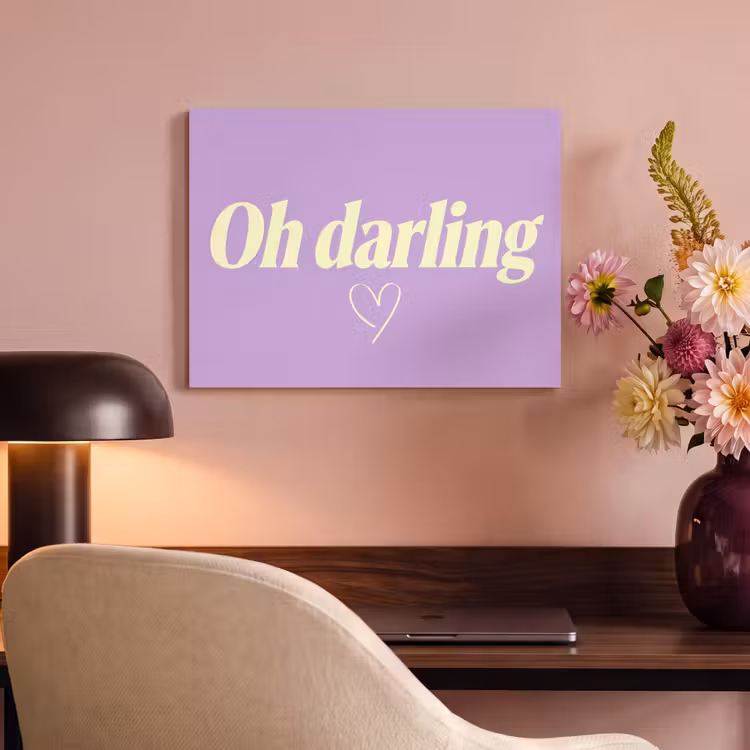 Akoestisch schilderij - Oh darling - Hart - Paars — 4