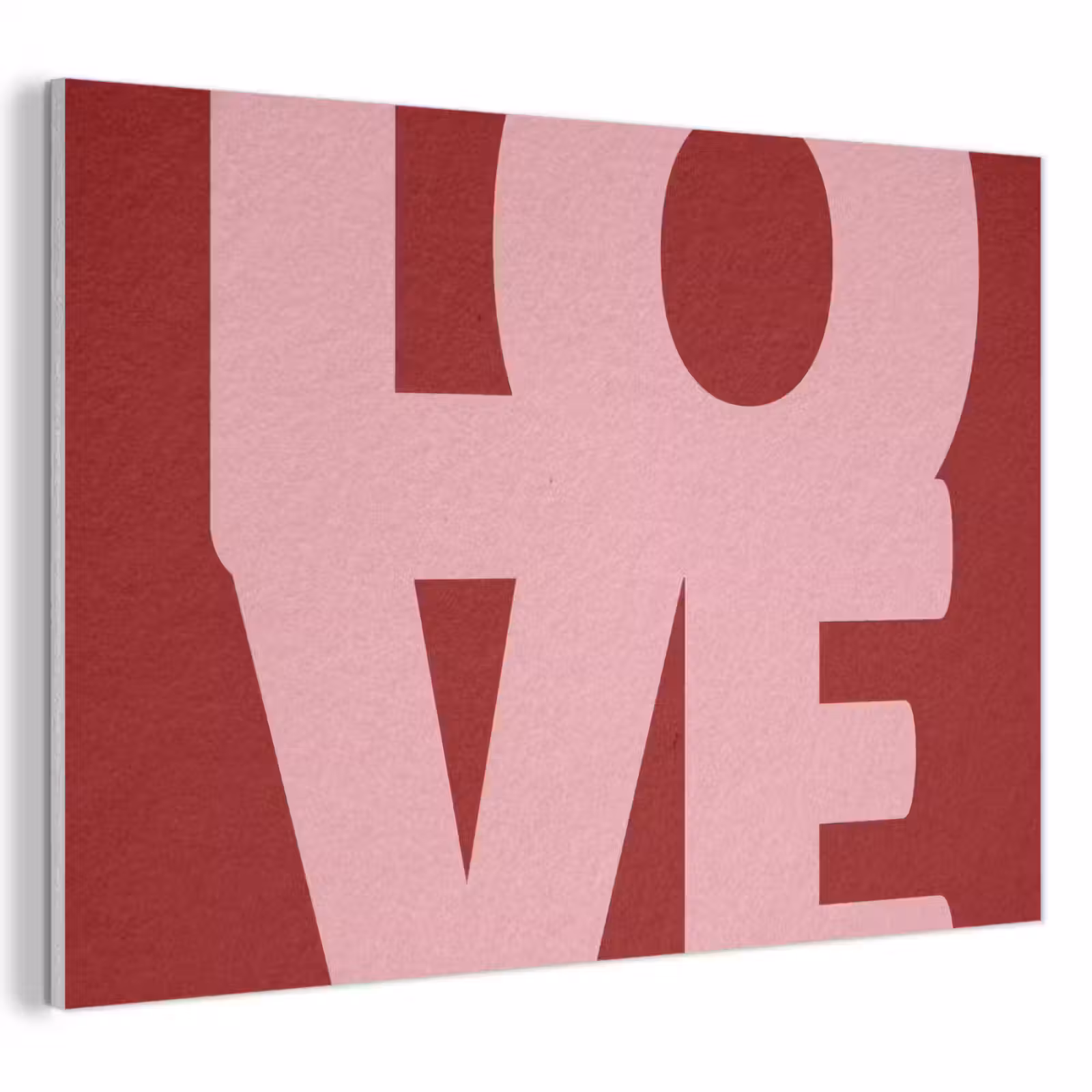 Akoestisch schilderij - Love - Rood - Blokletters — 1