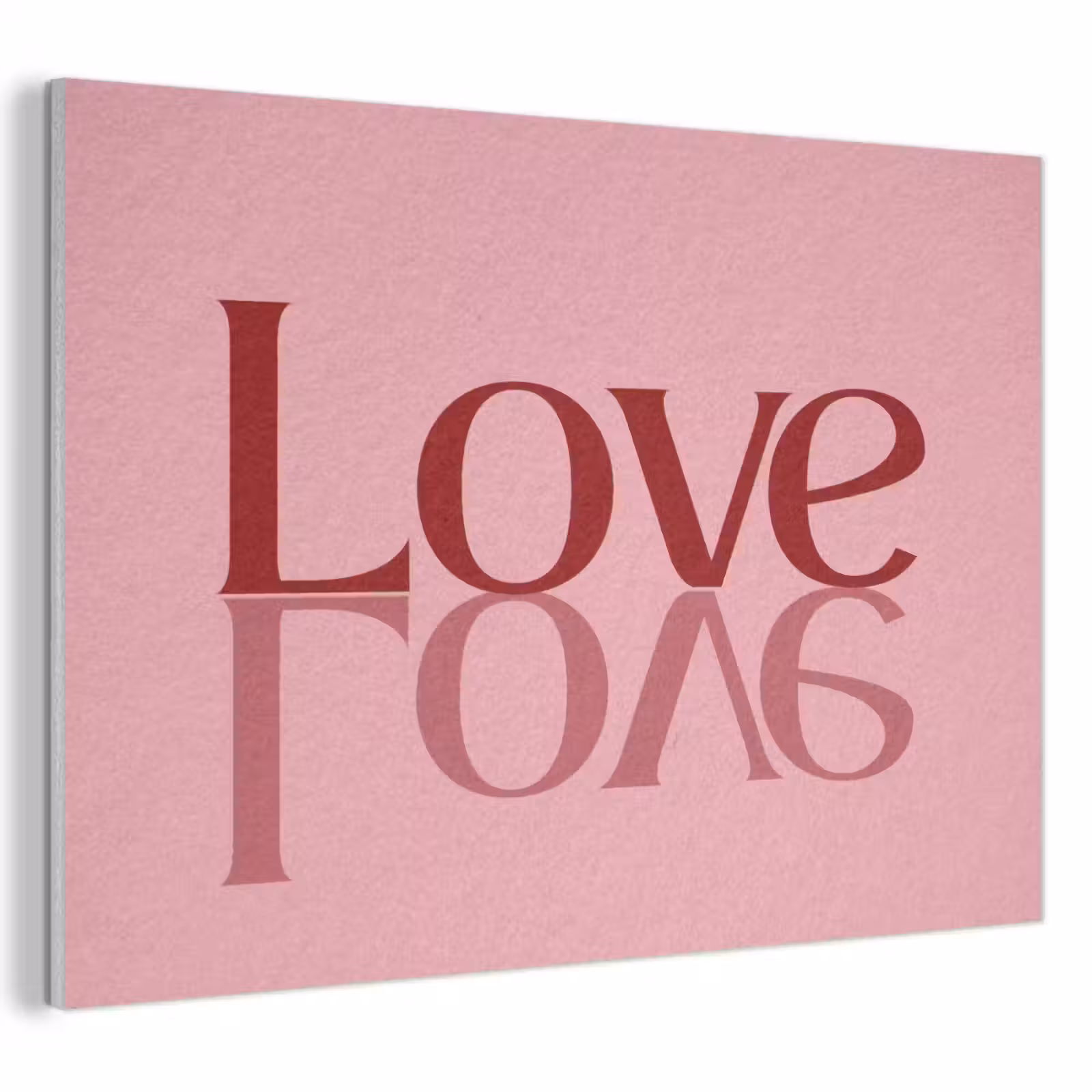 Akoestisch schilderij - Love - Roze - Spiegeling — 1