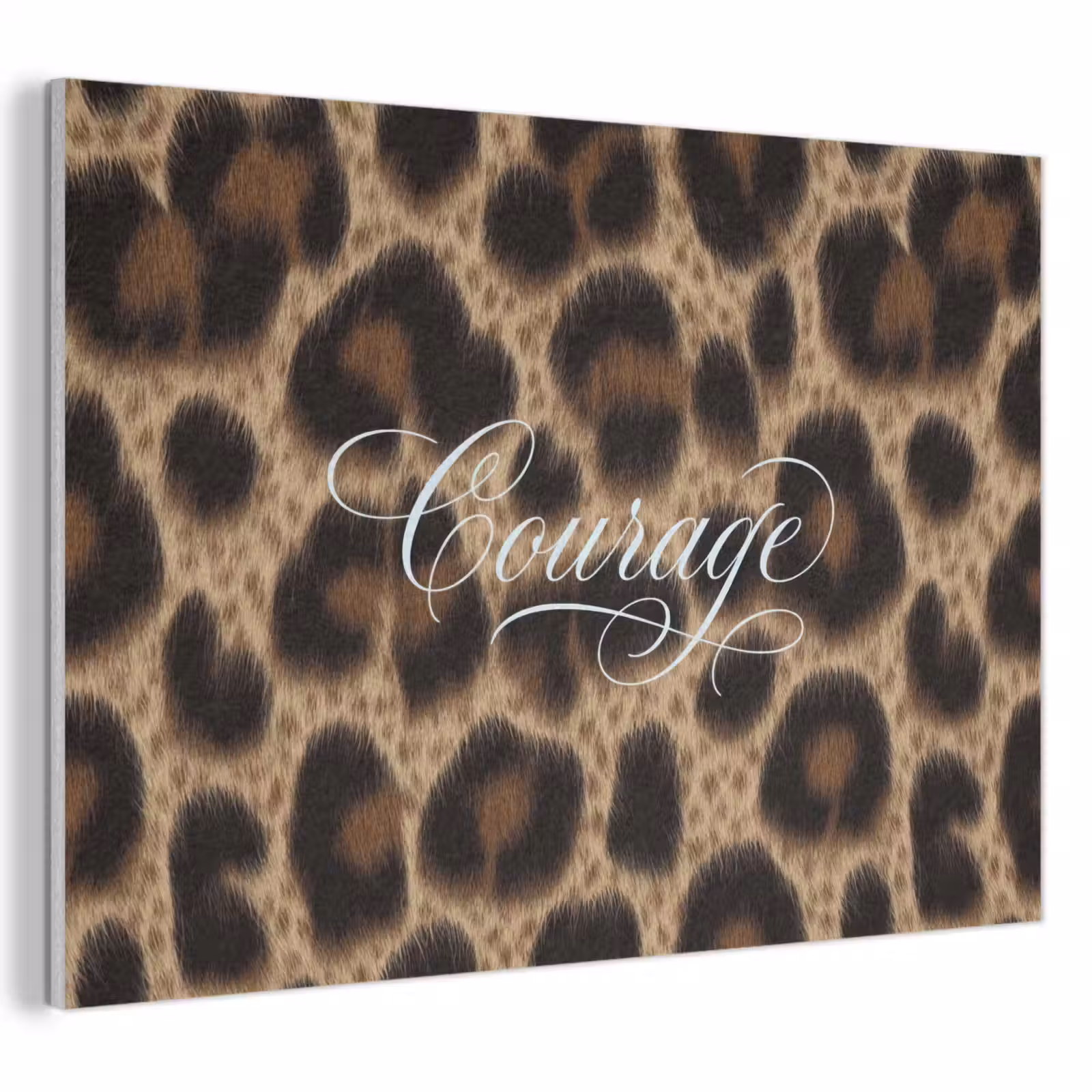 Akoestisch schilderij - Luipaardprint - Bruin - Courage - Sierlijk — 1