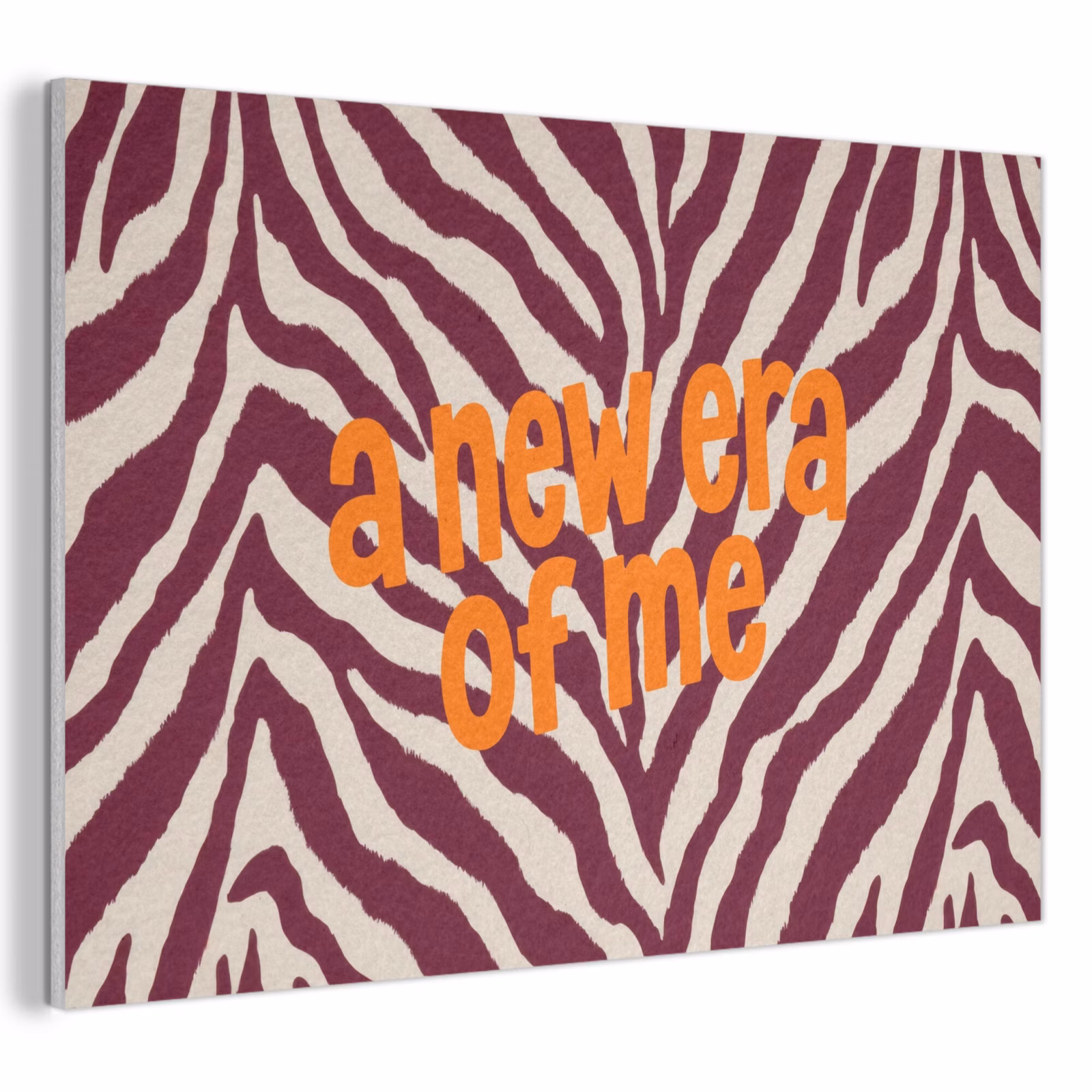 Akoestisch schilderij - New era - Bordeaux - Zebraprint — 1