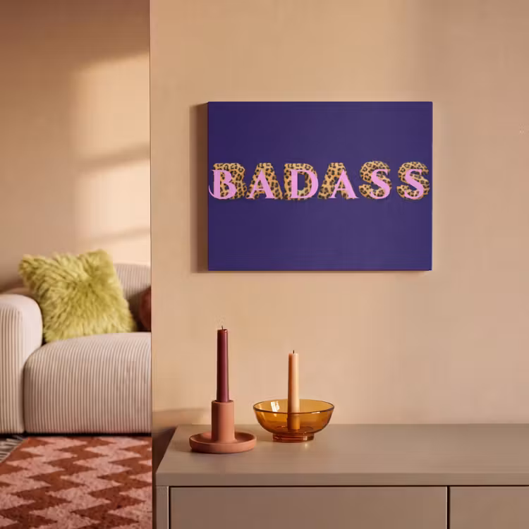 Akoestisch schilderij - Badass - Panterpint - Schaduw - Roze — 2