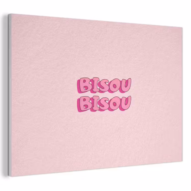 Akoestisch schilderij - Bisou - Roze - Schaduw — 1
