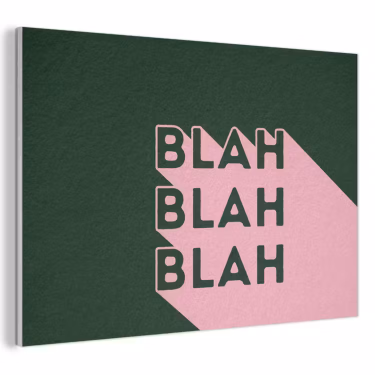 Akoestisch schilderij - Donkergroen - Tekst - Schaduw - Grafisch — 1