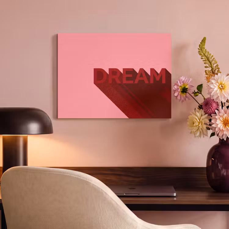 Akoestisch schilderij - Dream - 3D - Rood - Roze — 4