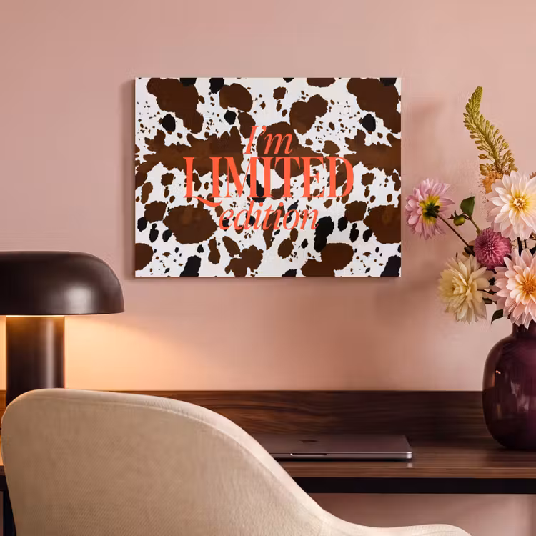 Akoestisch schilderij - Koeienprint - Limited edition - Rood — 4