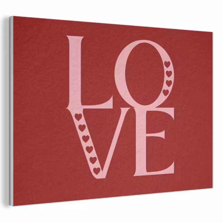 Akoestisch schilderij - Love - Rood - Hatjes — 1