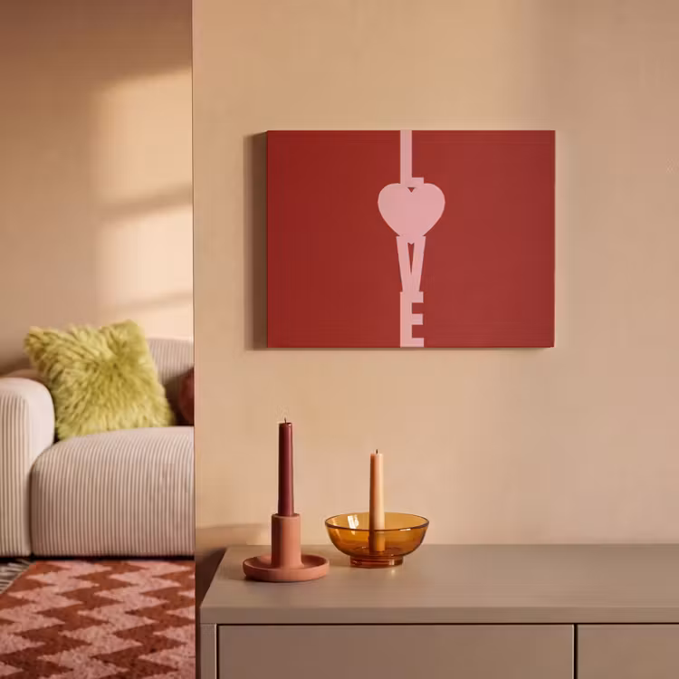 Akoestisch schilderij - Love - Hart - Rood — 2
