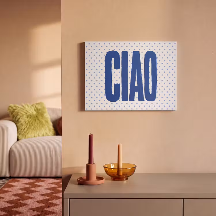 Akoestisch schilderij - Ciao - Blauw - Stippen — 2