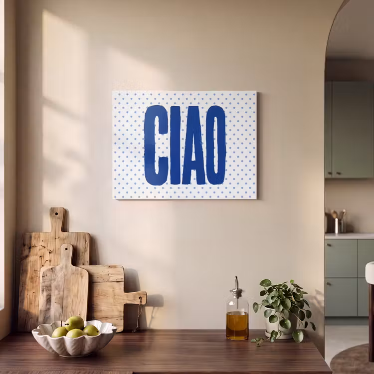 Akoestisch schilderij - Ciao - Blauw - Stippen — 3