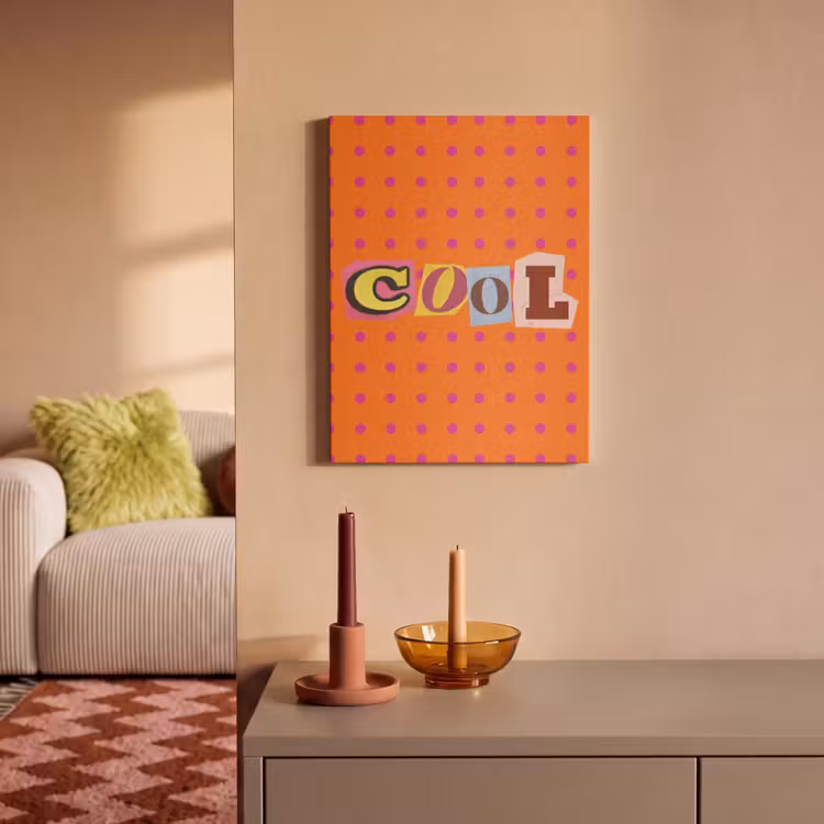 Akoestisch schilderij - Cool - Stippen - Oranje — 2