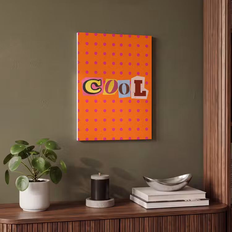 Akoestisch schilderij - Cool - Stippen - Oranje — 4
