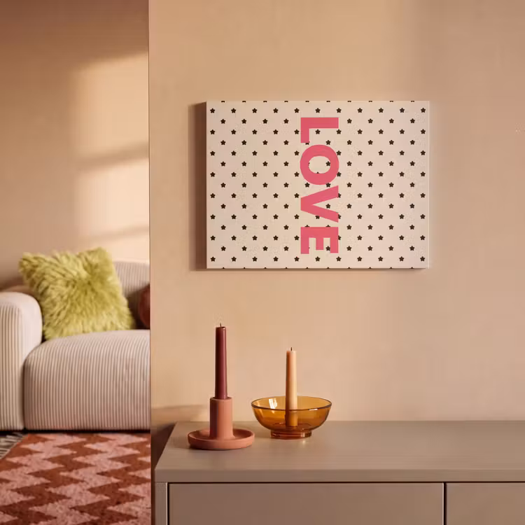 Akoestisch schilderij - Love - Stippen - Roze — 2