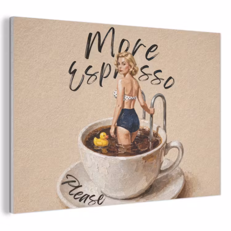Akoestisch schilderij - More espresso - Koffie - Eend — 1