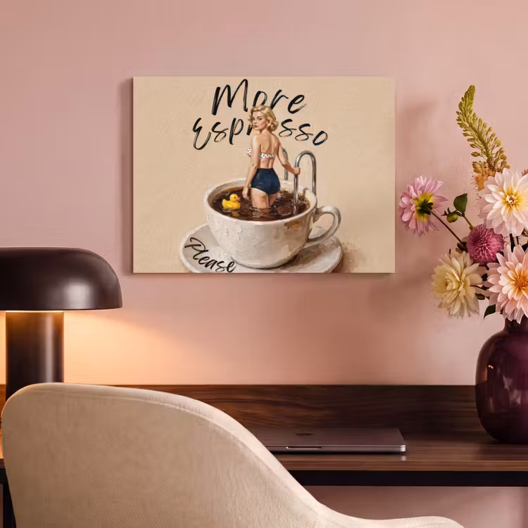 Akoestisch schilderij - More espresso - Koffie - Eend — 4