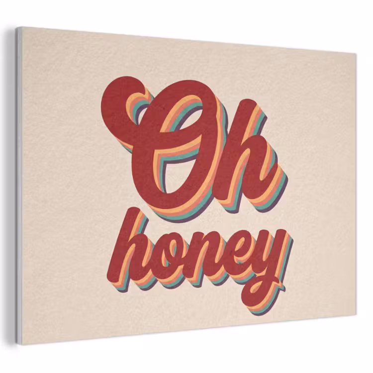 Akoestisch schilderij - Oh honey - Rood - Schaduw — 1