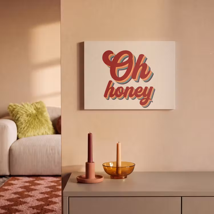 Akoestisch schilderij - Oh honey - Rood - Schaduw — 2