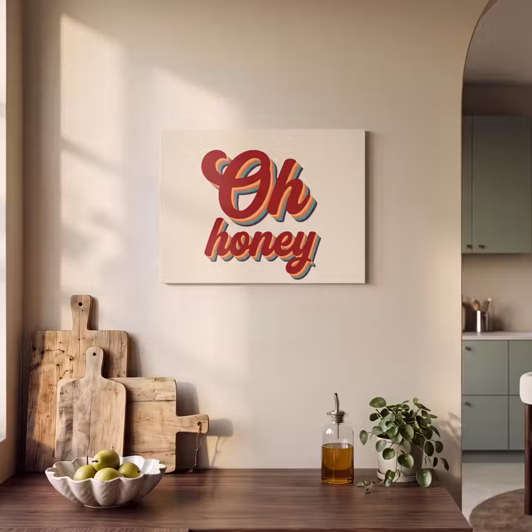 Akoestisch schilderij - Oh honey - Rood - Schaduw — 3