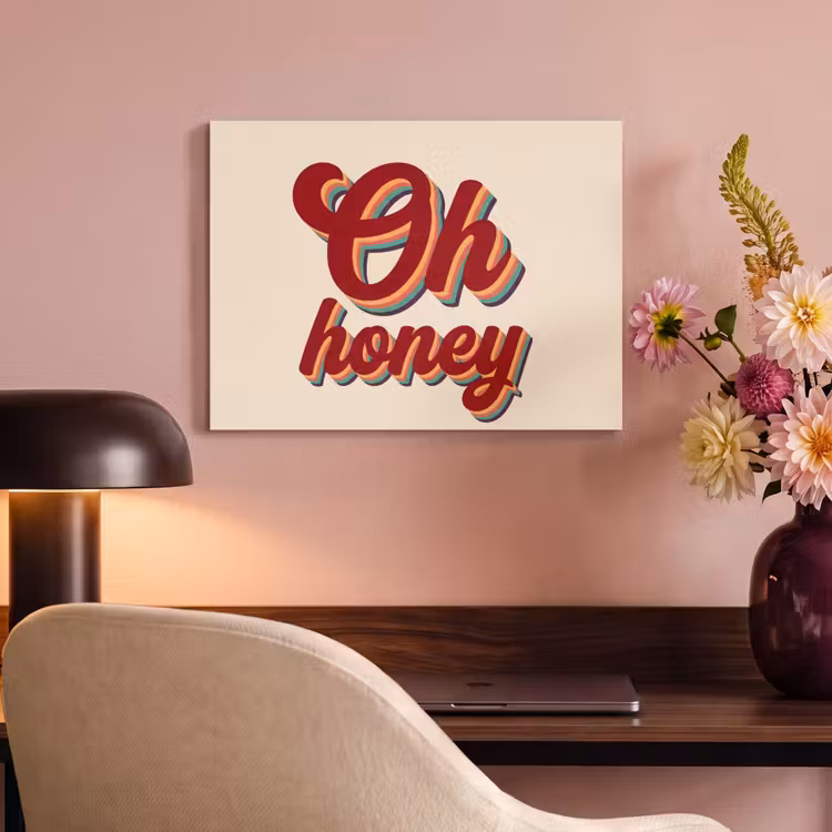 Akoestisch schilderij - Oh honey - Rood - Schaduw — 4