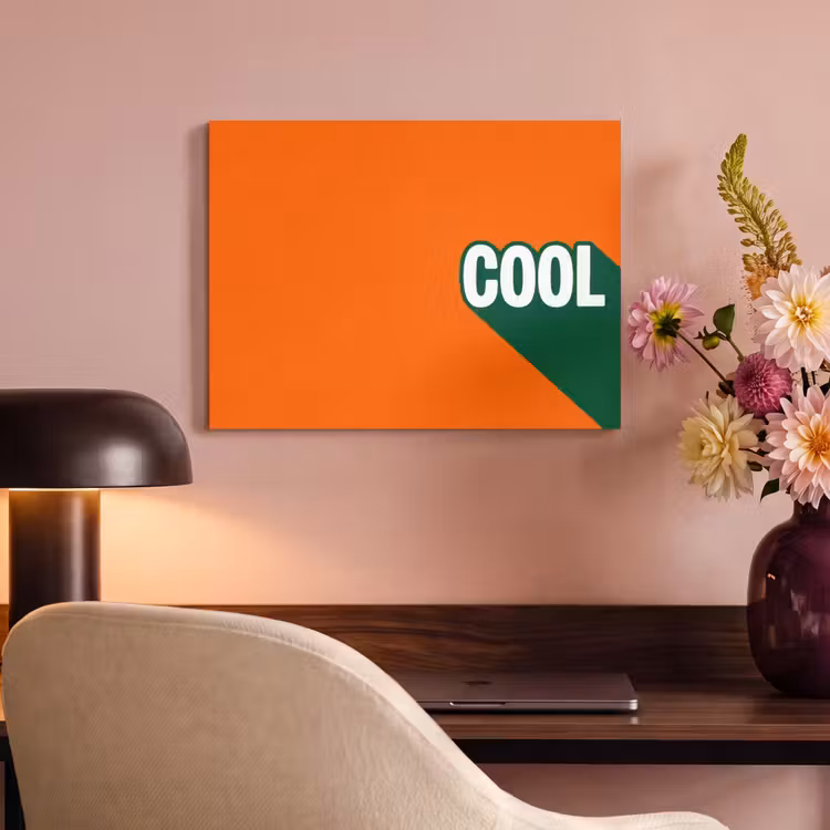 Akoestisch schilderij - Cool - Oranje - Groen — 4