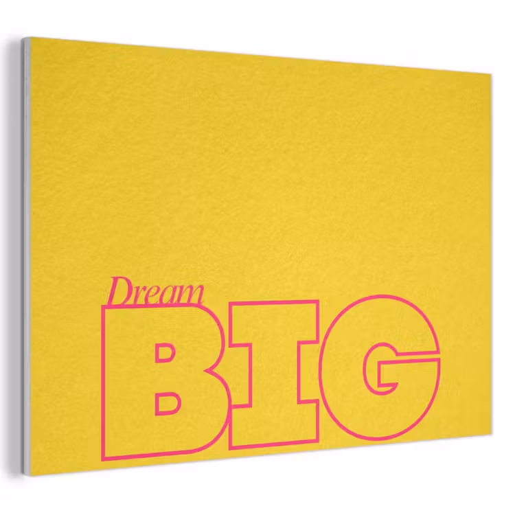 Akoestisch schilderij - Dream big - Geel - Grafisch — 1