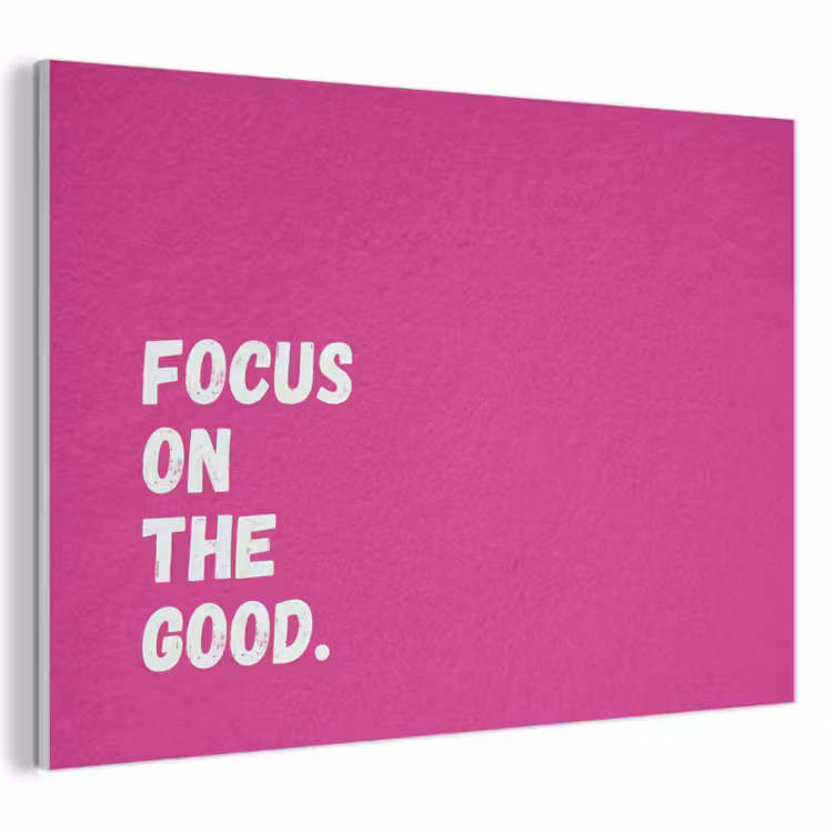 Akoestisch schilderij - Focus on the good - Roze - Simple — 1