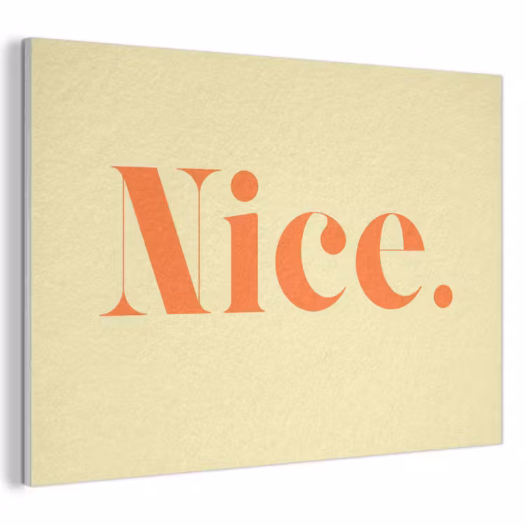 Akoestisch schilderij - Nice - Oranje - Geel - Minimalistisch — 1