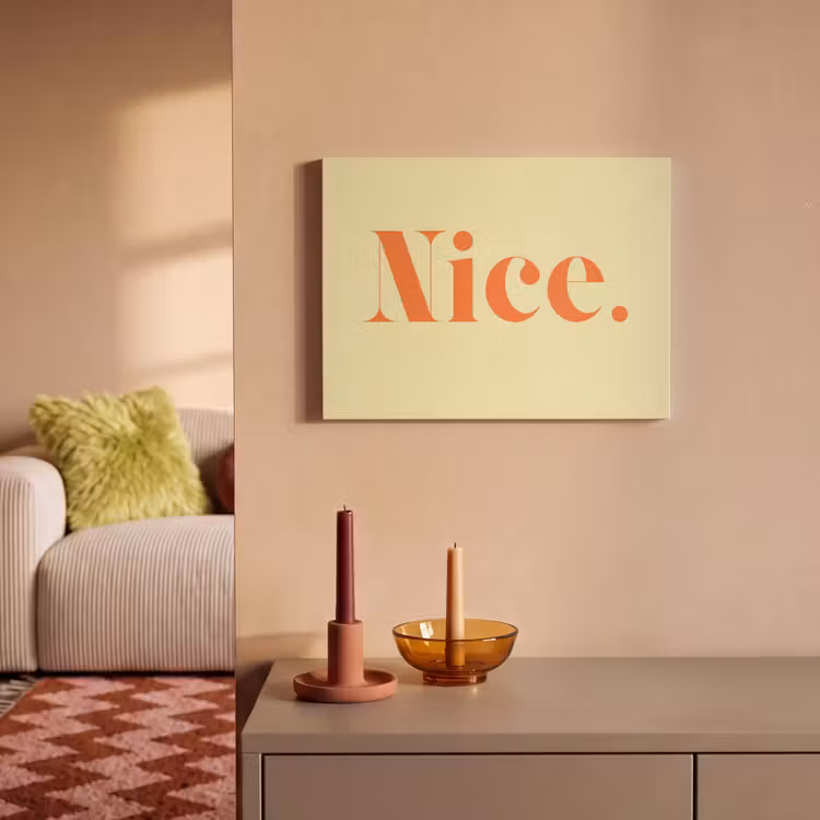 Akoestisch schilderij - Nice - Oranje - Geel - Minimalistisch — 2
