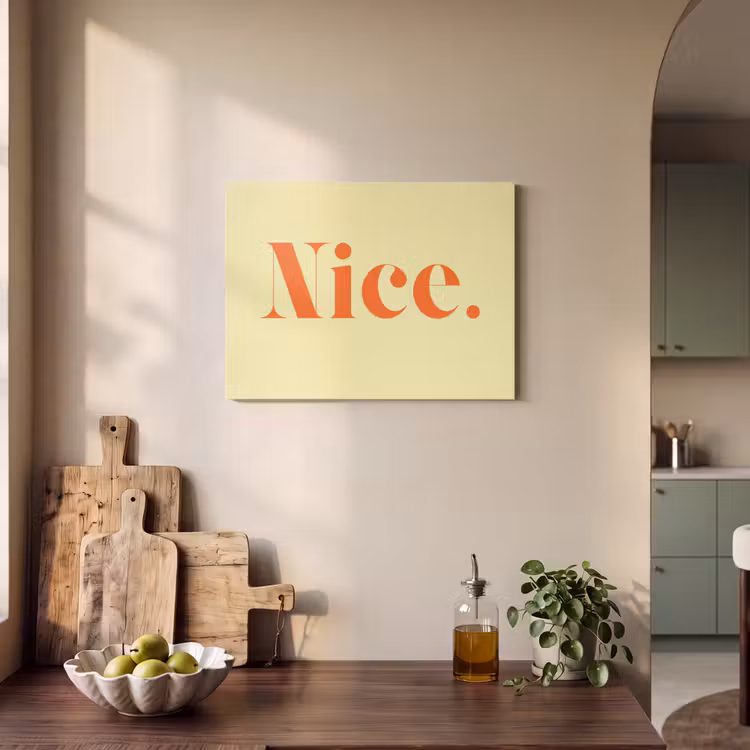Akoestisch schilderij - Nice - Oranje - Geel - Minimalistisch — 3