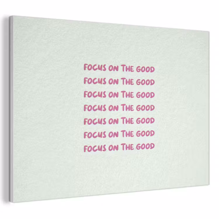 Akoestisch schilderij - Focus on the good - Roze — 1