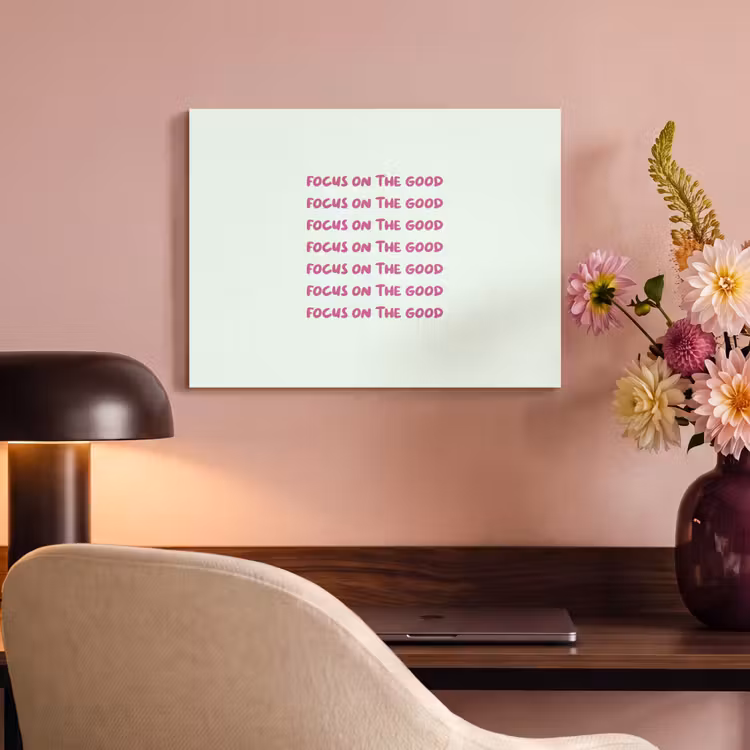Akoestisch schilderij - Focus on the good - Roze — 4