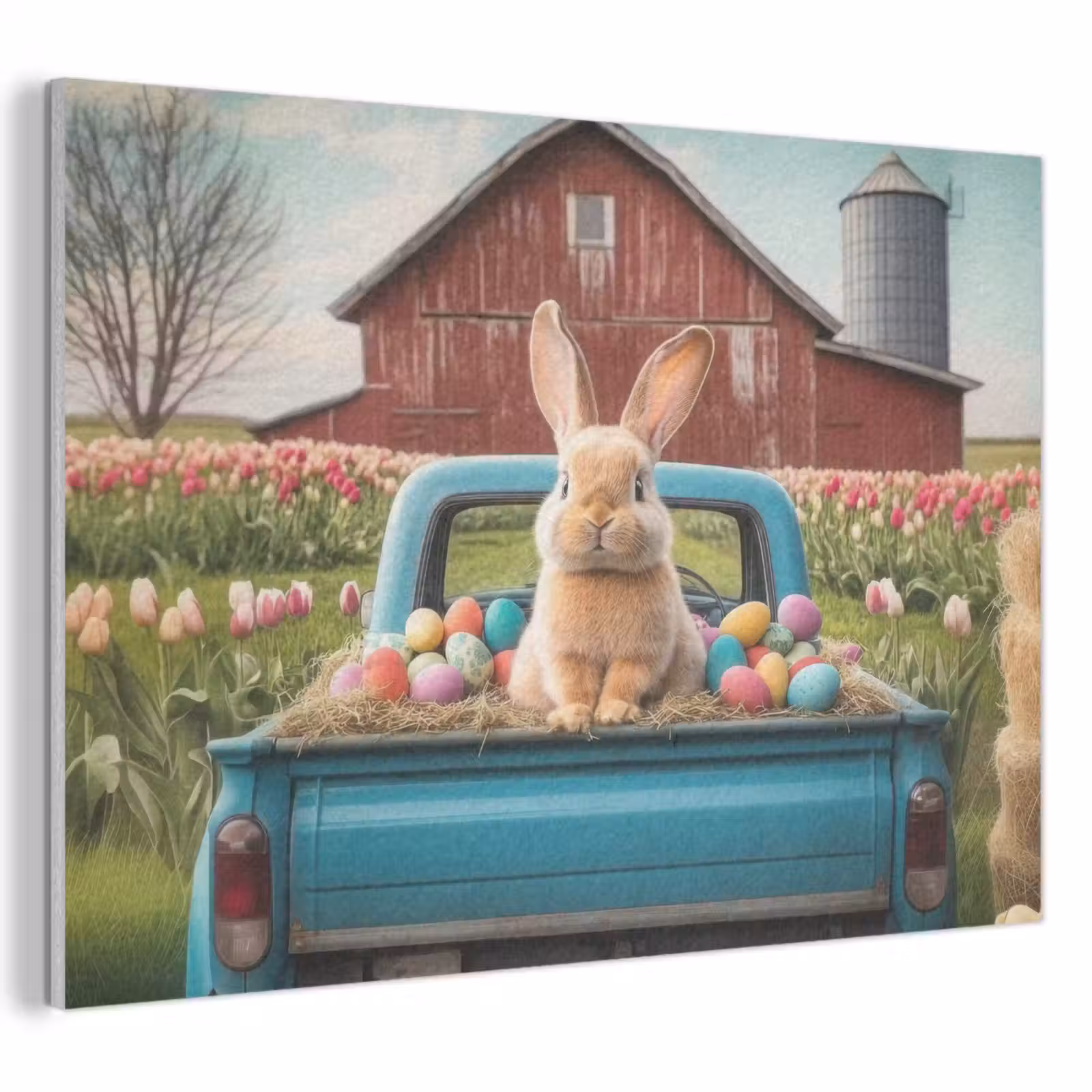 Akoestisch schilderij - Konijn - Boerderij - Eieren — 1