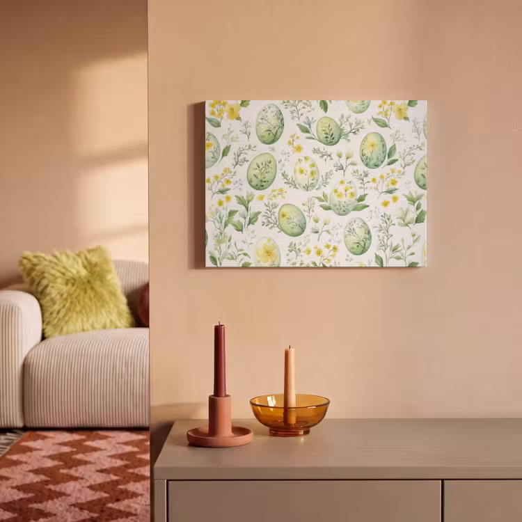 Akoestisch schilderij - Patroon - Groen - Eieren — 2