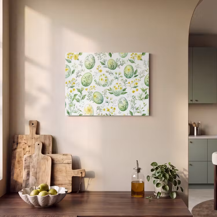 Akoestisch schilderij - Patroon - Groen - Eieren — 3