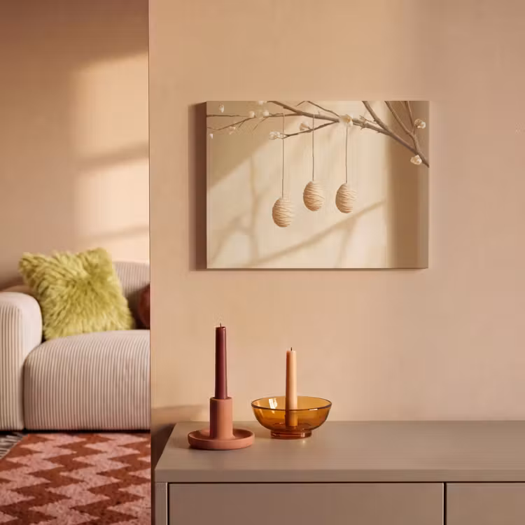 Akoestisch schilderij - Beige - Paastak - Eieren — 2