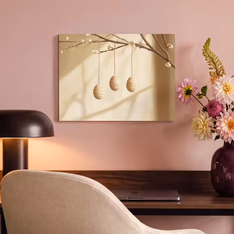 Akoestisch schilderij - Beige - Paastak - Eieren — 4