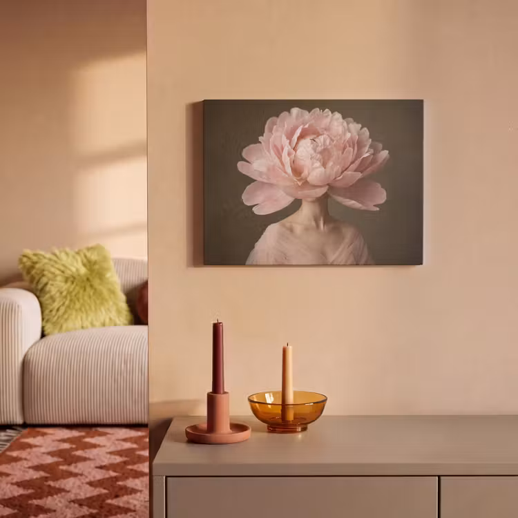 Akoestisch schilderij - Gezicht - Roos - Roze — 2
