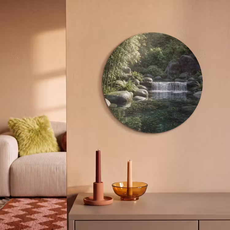 Akoestisch schilderij rond - Beek - Waterval - Natuur - Groen — 3