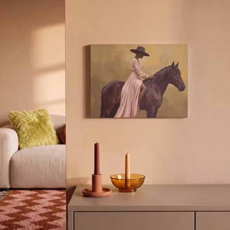 Akoestisch schilderij - Paard - Klassiek - Oker — 2