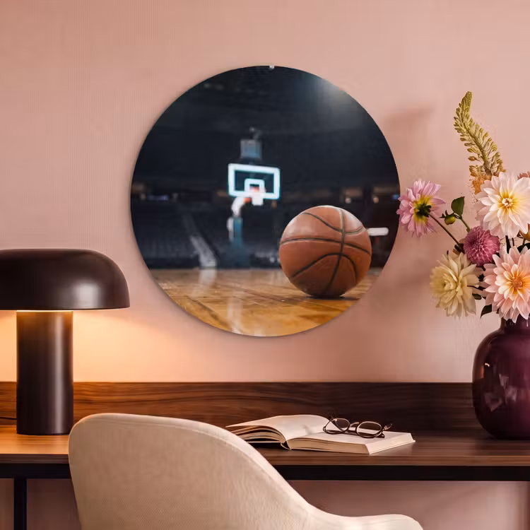 Akoestisch schilderij rond - Basketbal - Arena - Sport — 2