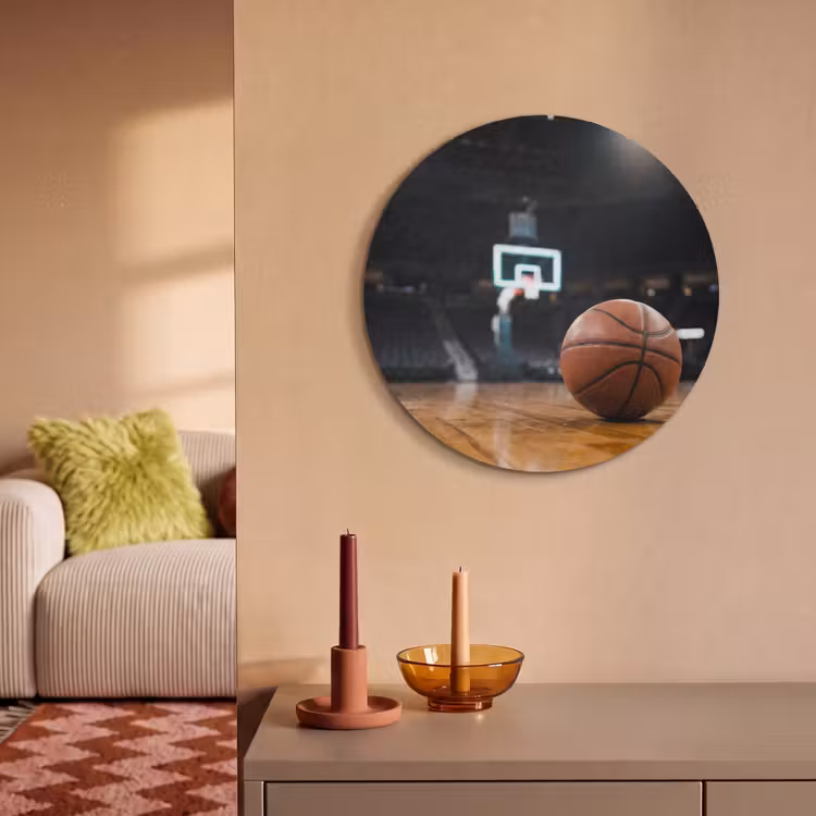 Akoestisch schilderij rond - Basketbal - Arena - Sport — 3