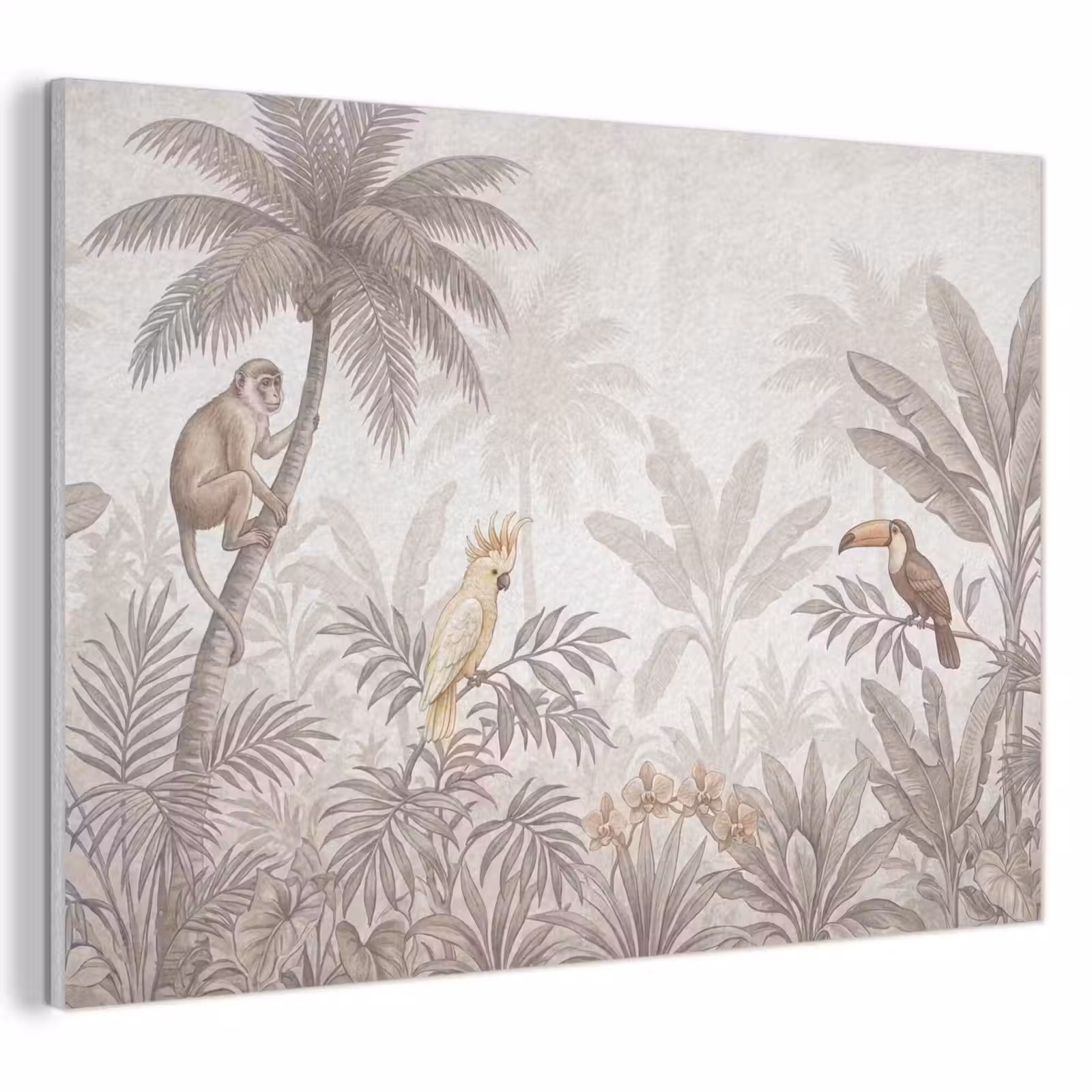 Akoestisch schilderij - Jungle - Dieren - Palmbomen — 1