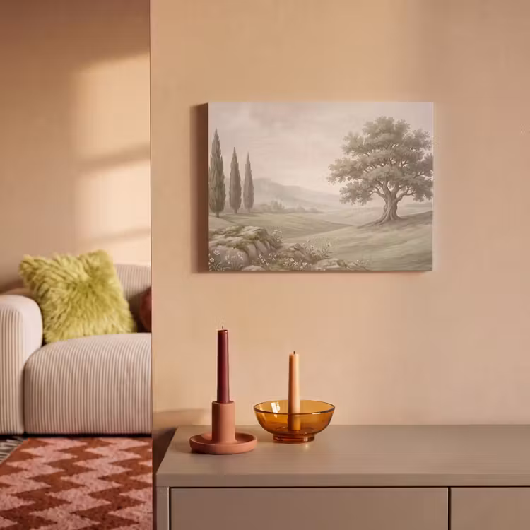 Akoestisch schilderij - Heuvellandschap - Bomen - Natuur - Groen — 2