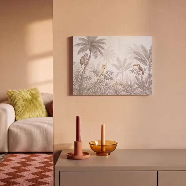 Akoestisch schilderij - Jungle - Dieren - Palmbomen — 2